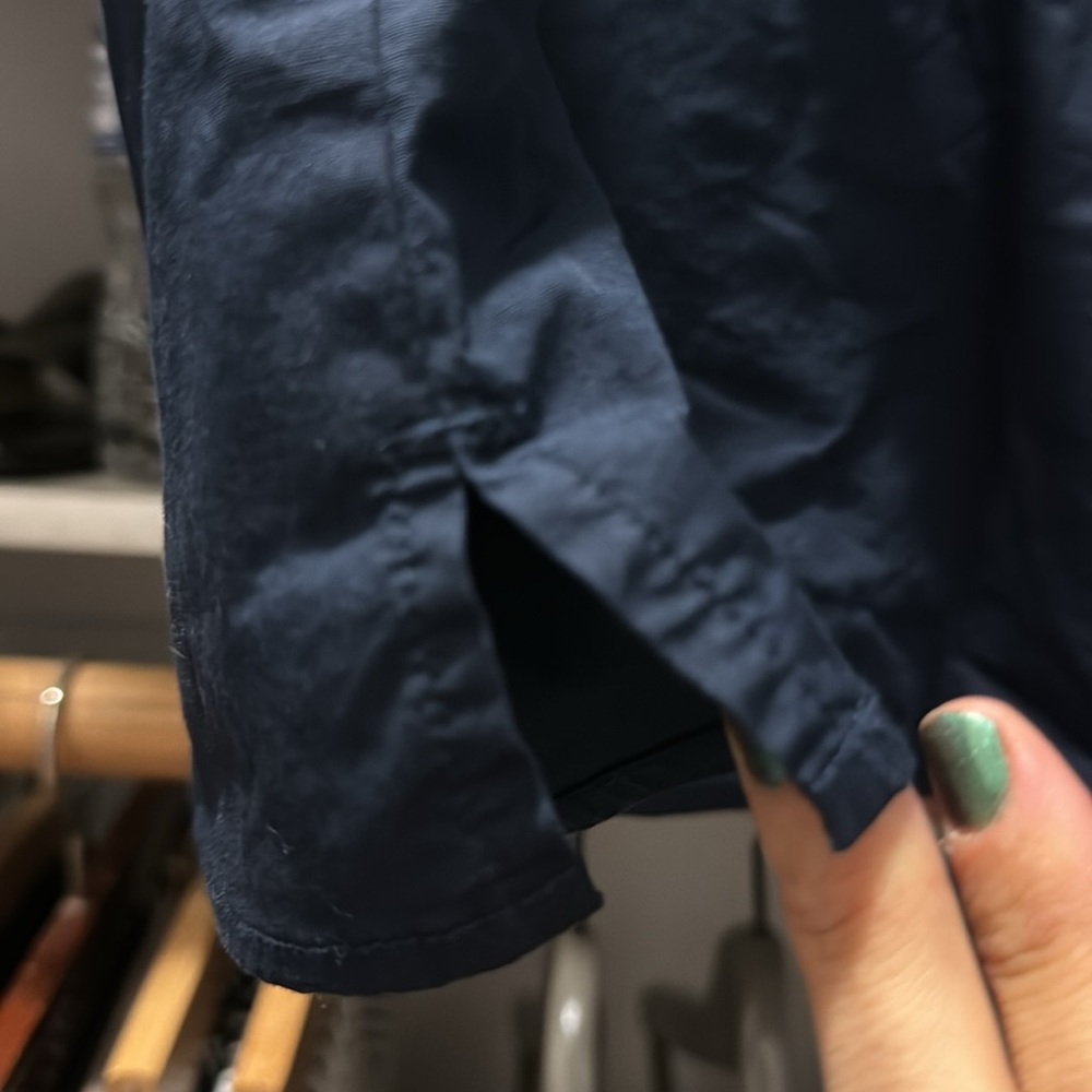 J. Crew Navy Embroidered Poplin Tank 2 - Picture 5 of 5